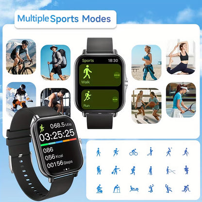 2025 New Smart Watch Bluetooth Call Message Reminder Man Woman Gift Full Touch Screen Sports Fitness Smart Watch